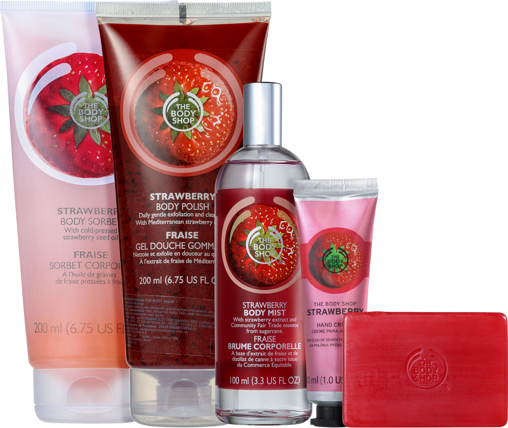 Kit The Body Shop Strawberry Sorbet (5 Produtos)