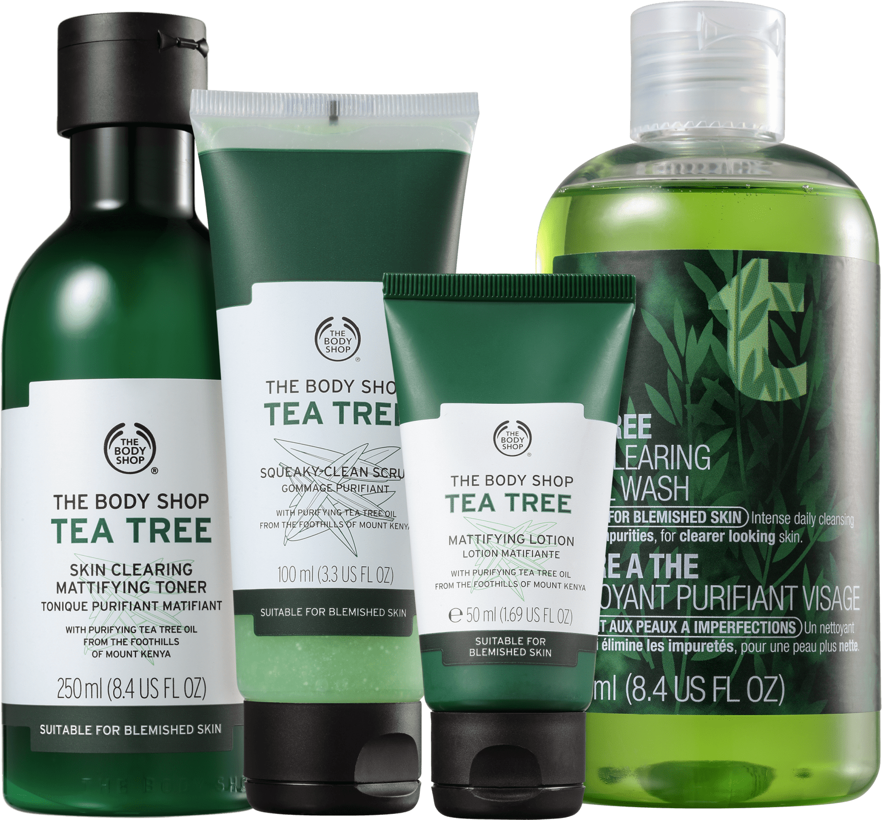 Kit The Body Shop Tea Tree Cuidado Diário (4 Produtos)