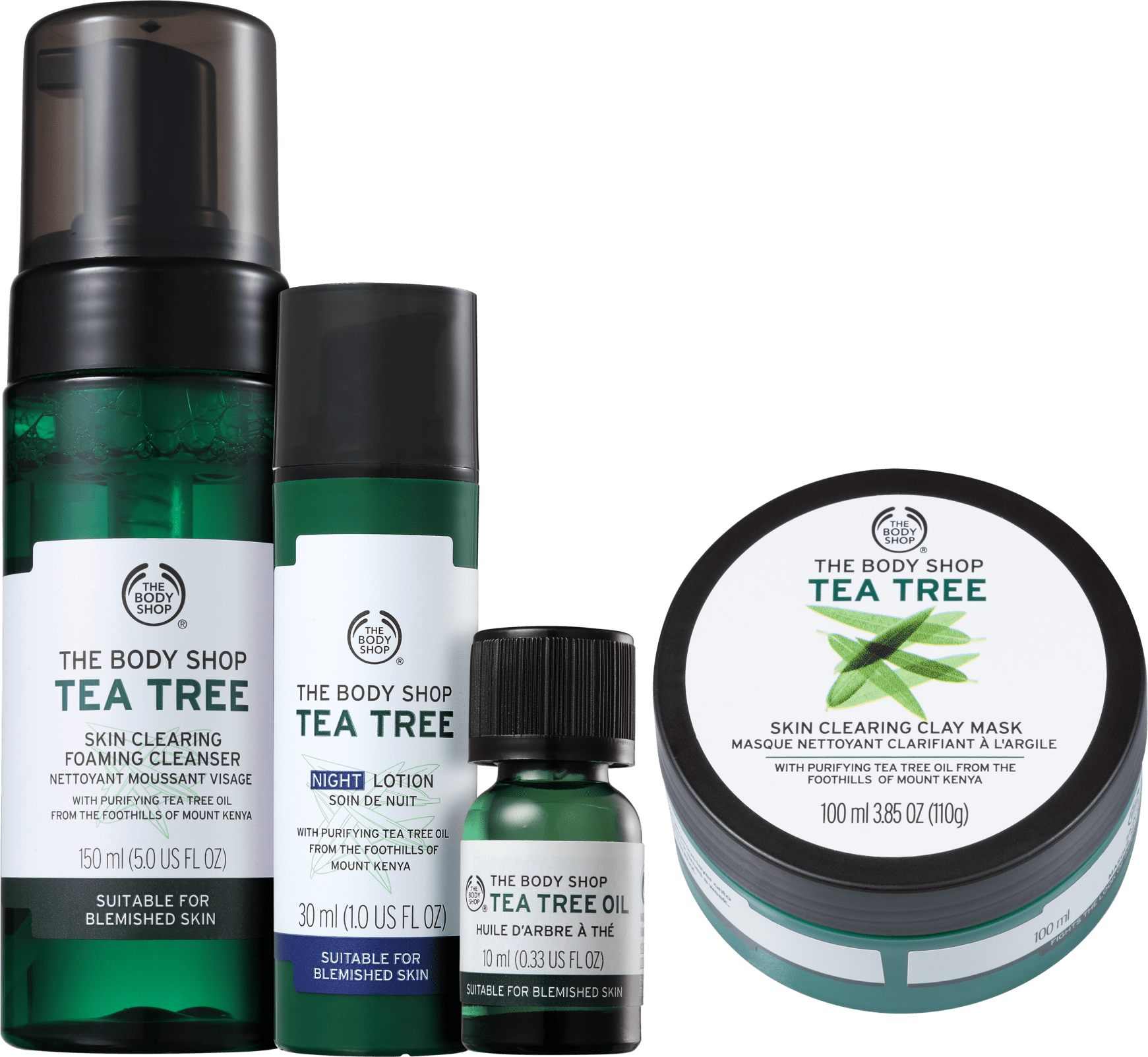 Kit The Body Shop Tea Tree Cuidado Intenso (4 Produtos)