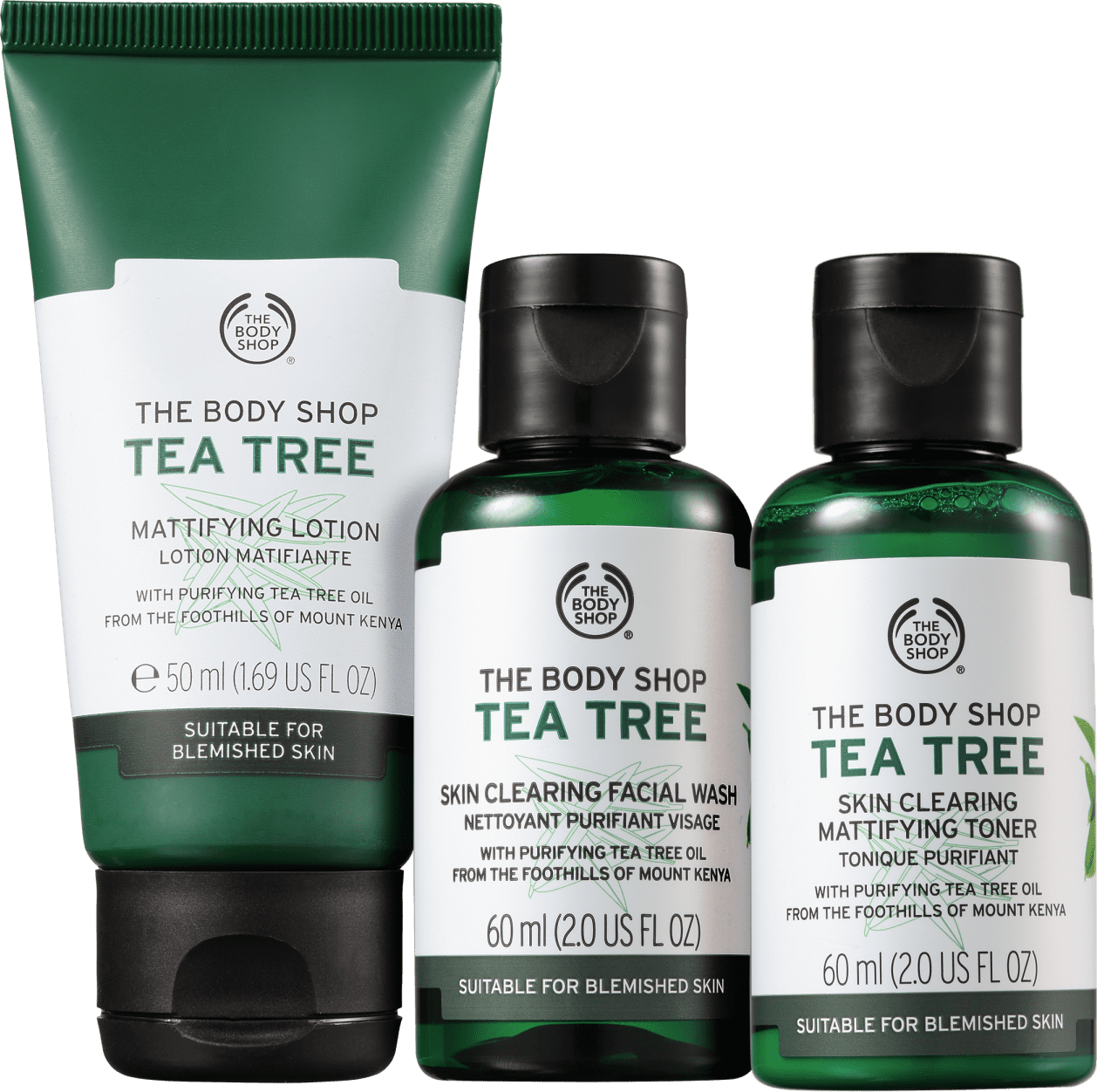 Kit The Body Shop Tea Tree Essenciais (3 Produtos)