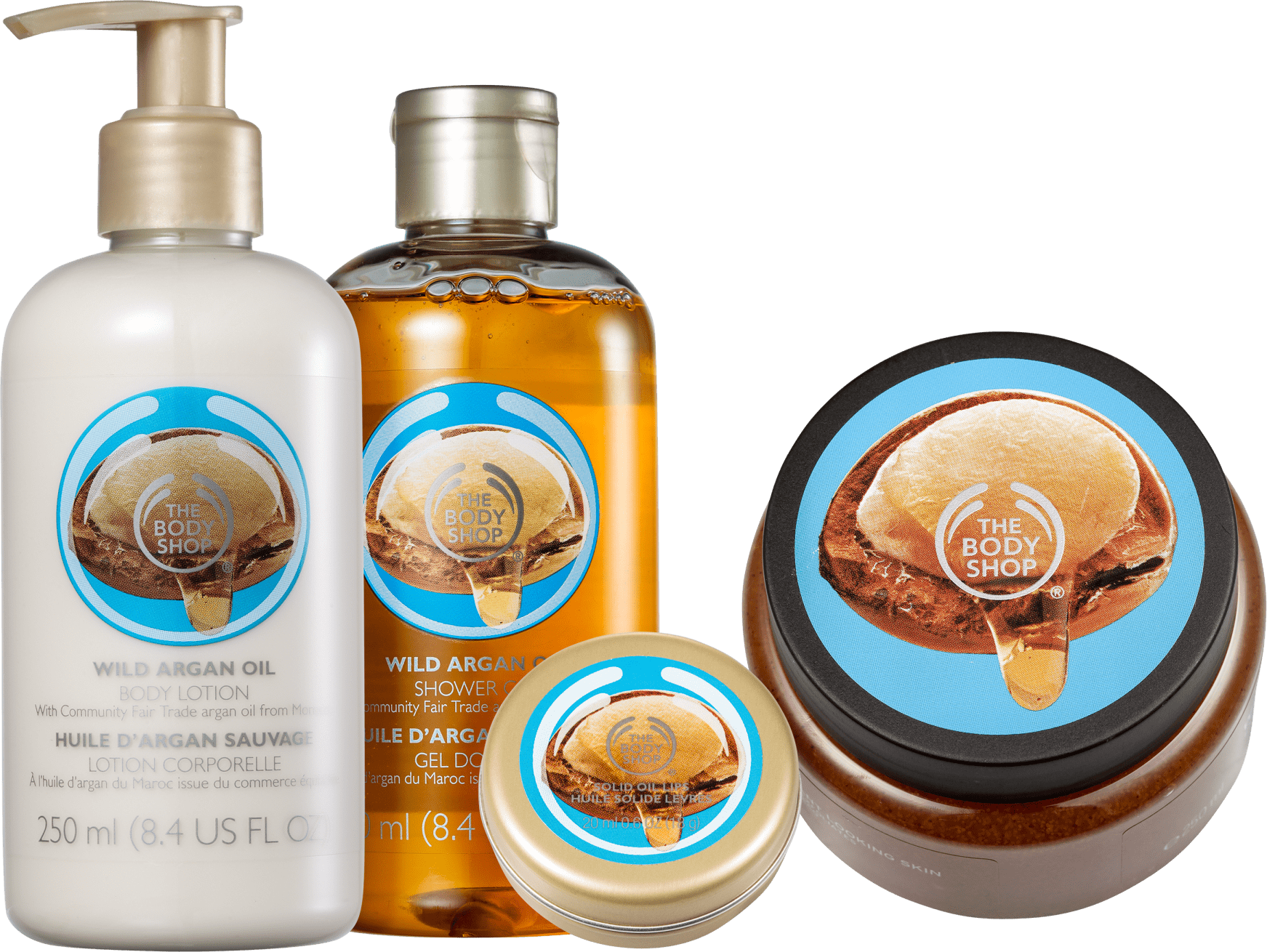 Kit The Body Shop Wild Argan Oil Hidratação Intensiva (4 Produtos)