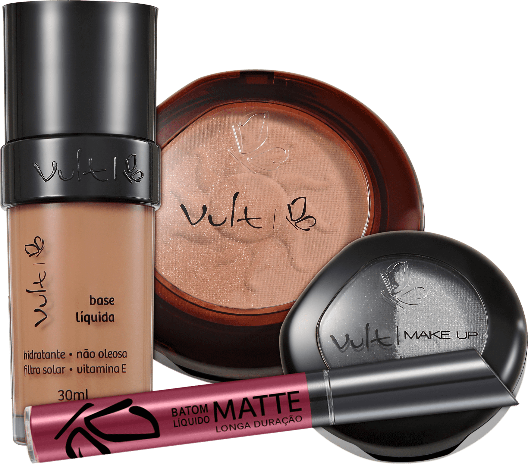 Kit Vult Make Up 06 Marrom Duo Soleil Matte (4 produtos)