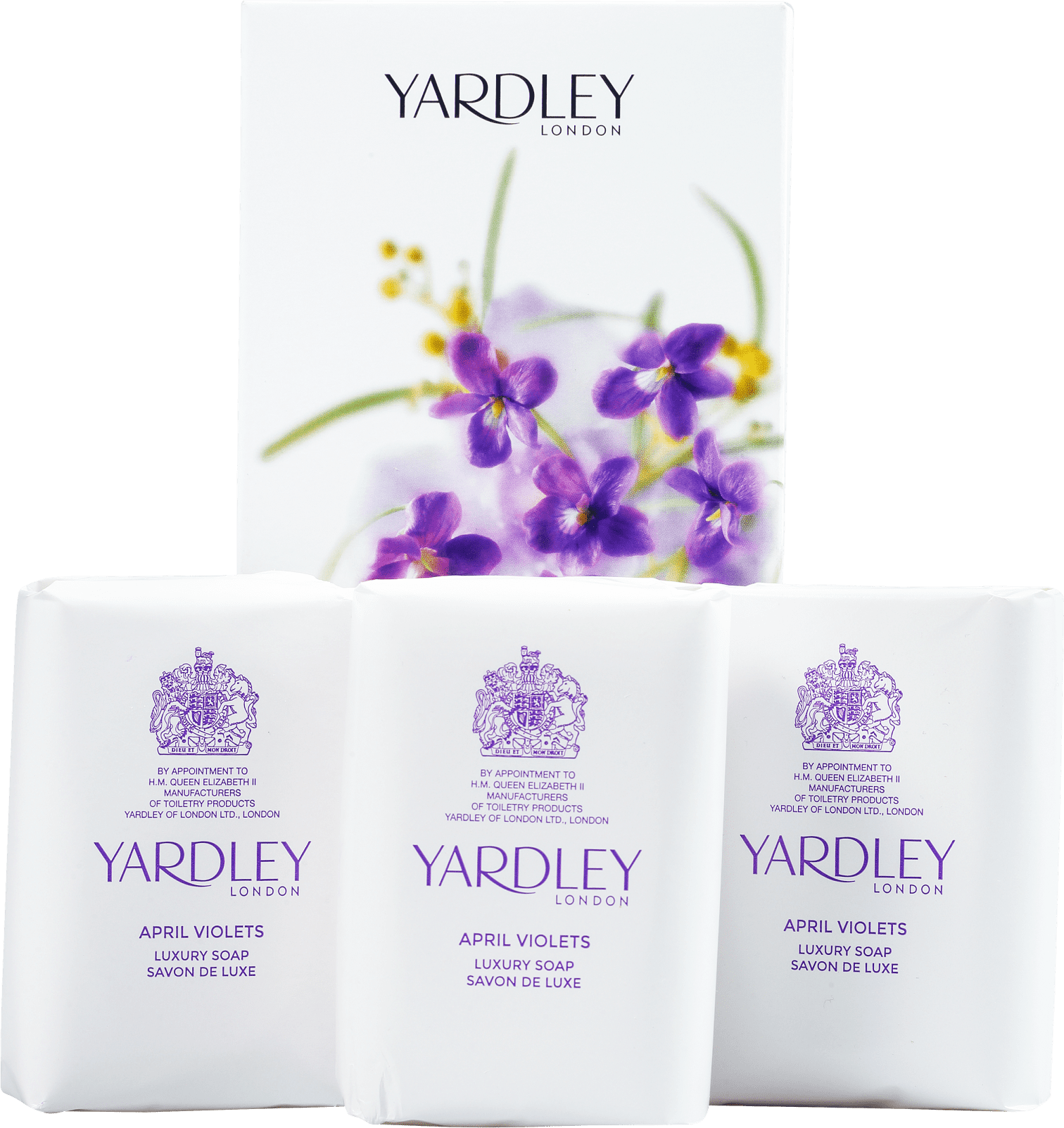 Kit Yardley April Violets Luxury - Sabonetes em Barra 3x100g