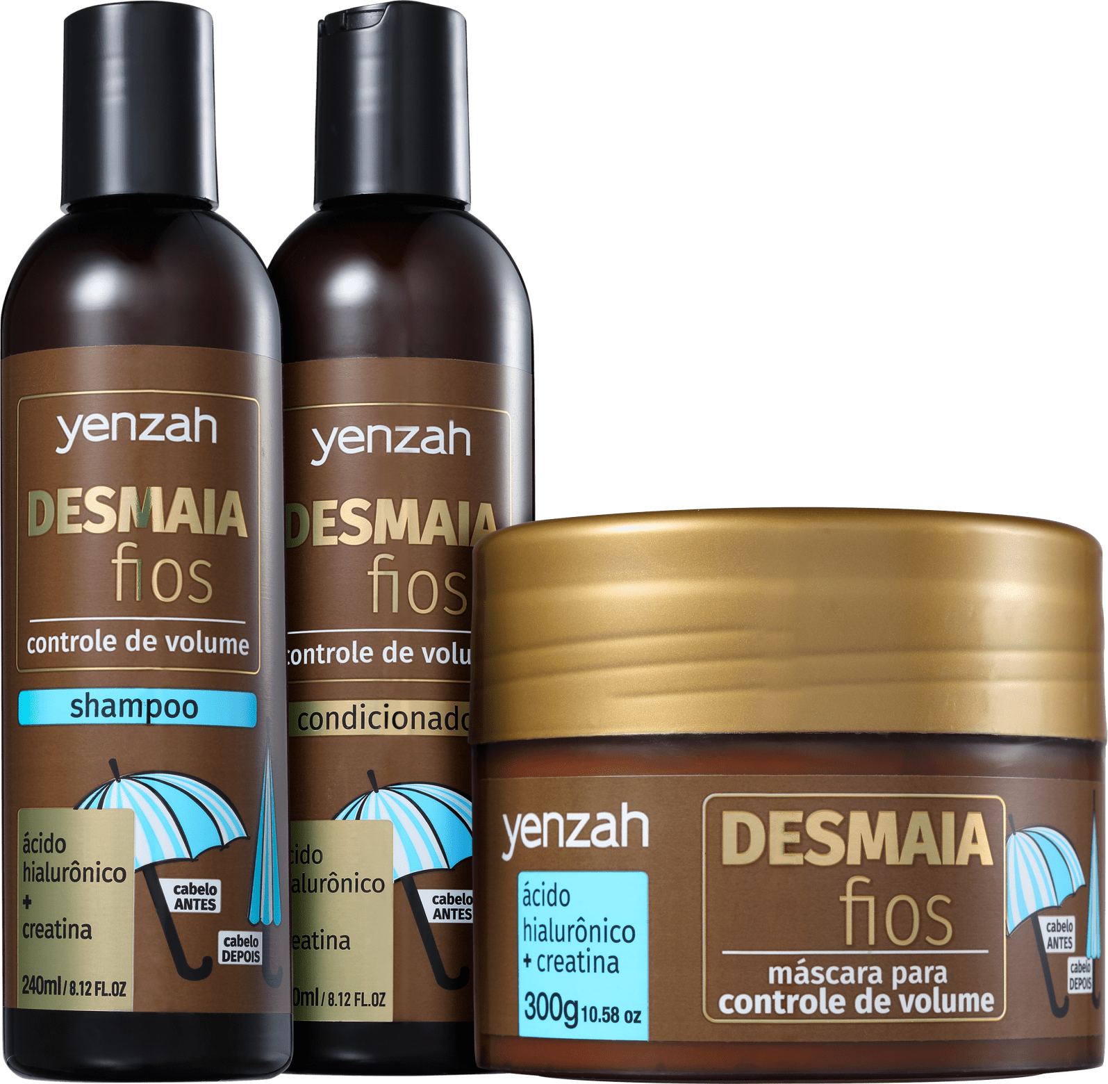 Kit Yenzah Desmaia Fios Tratamento (3 Produtos)