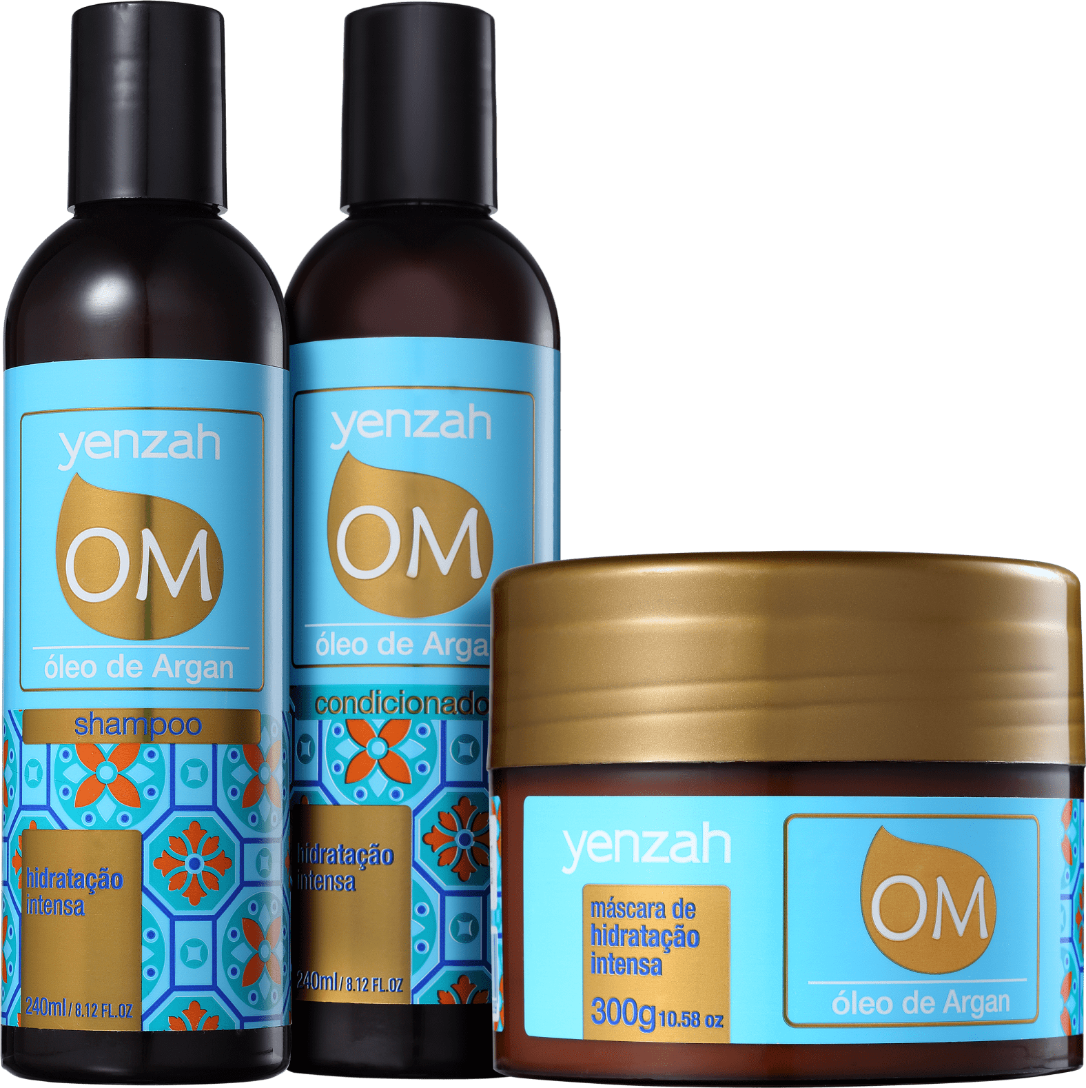 Kit Yenzah OM Óleo de Marrocos Argan Tratamento (3 Produtos)