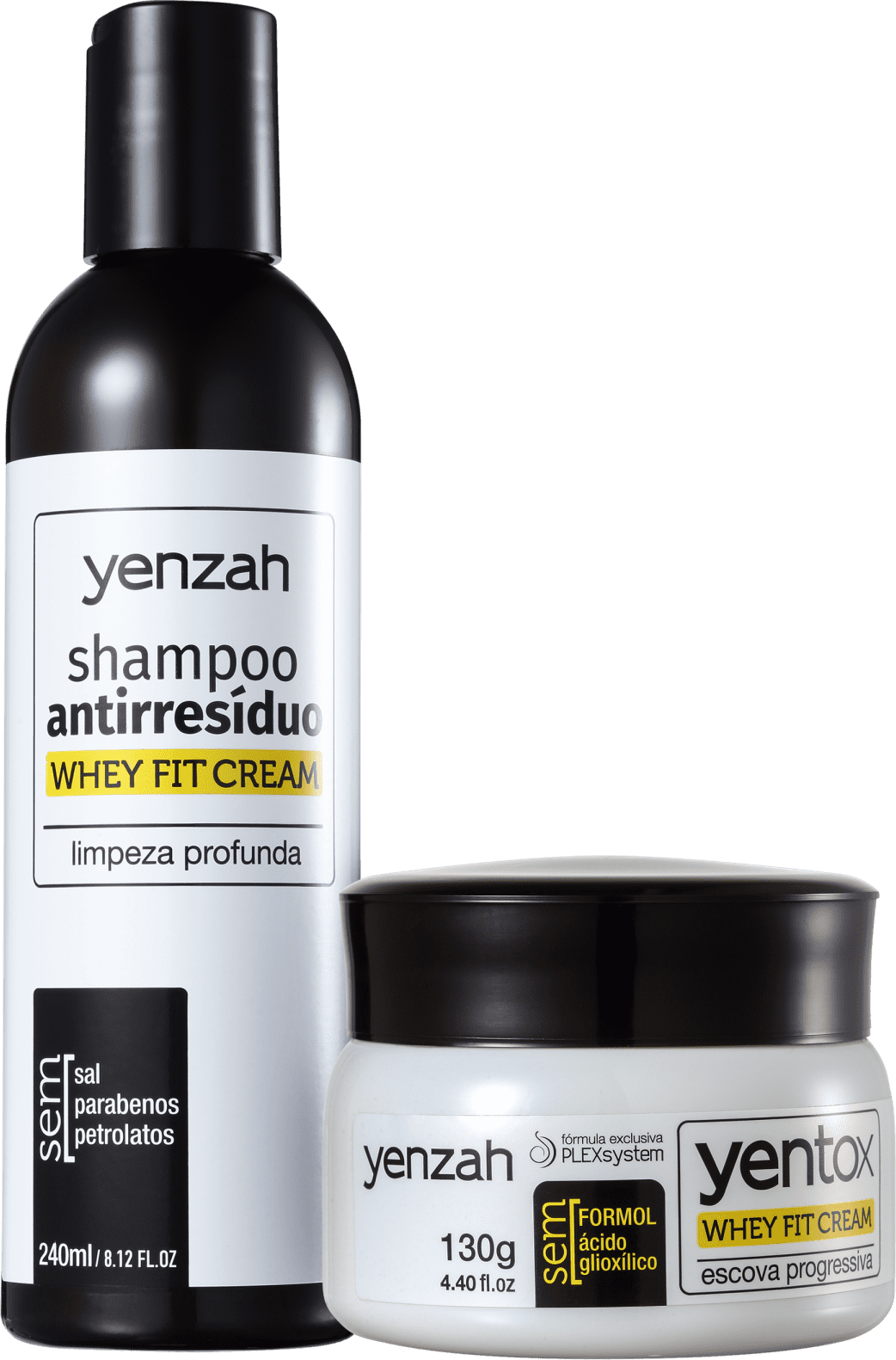 Kit Yenzah Power Whey Fit Cream Progressiva (2 Produtos)