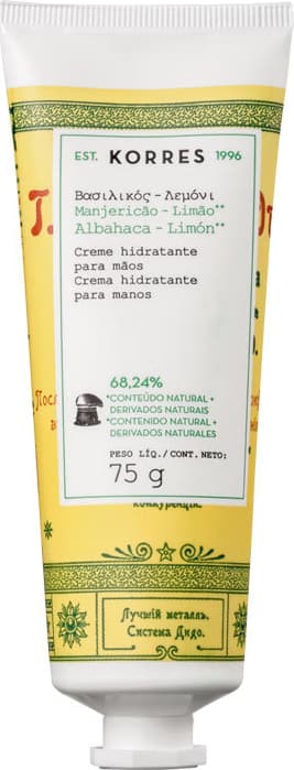 Korres Manjericão-Limão - Creme Hidratante para as Mãos 75g