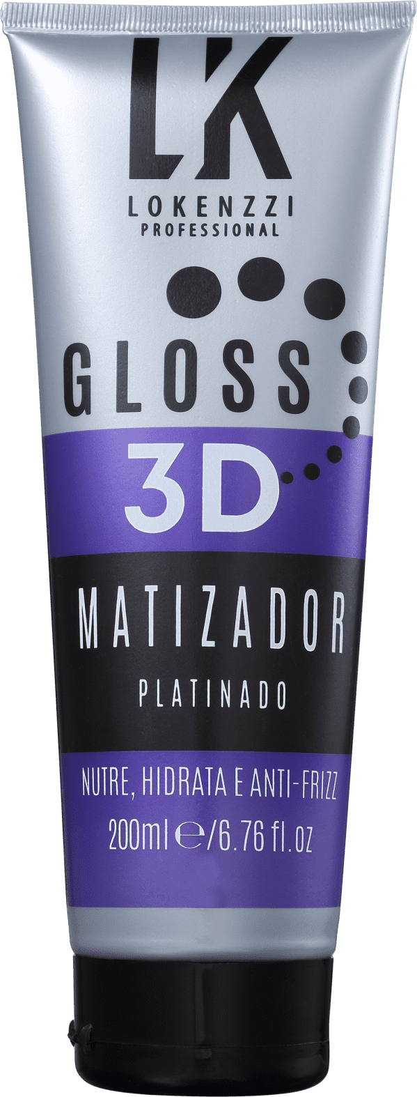 Lokenzzi Gloss 3D Platinado - Máscara Matizadora 200ml