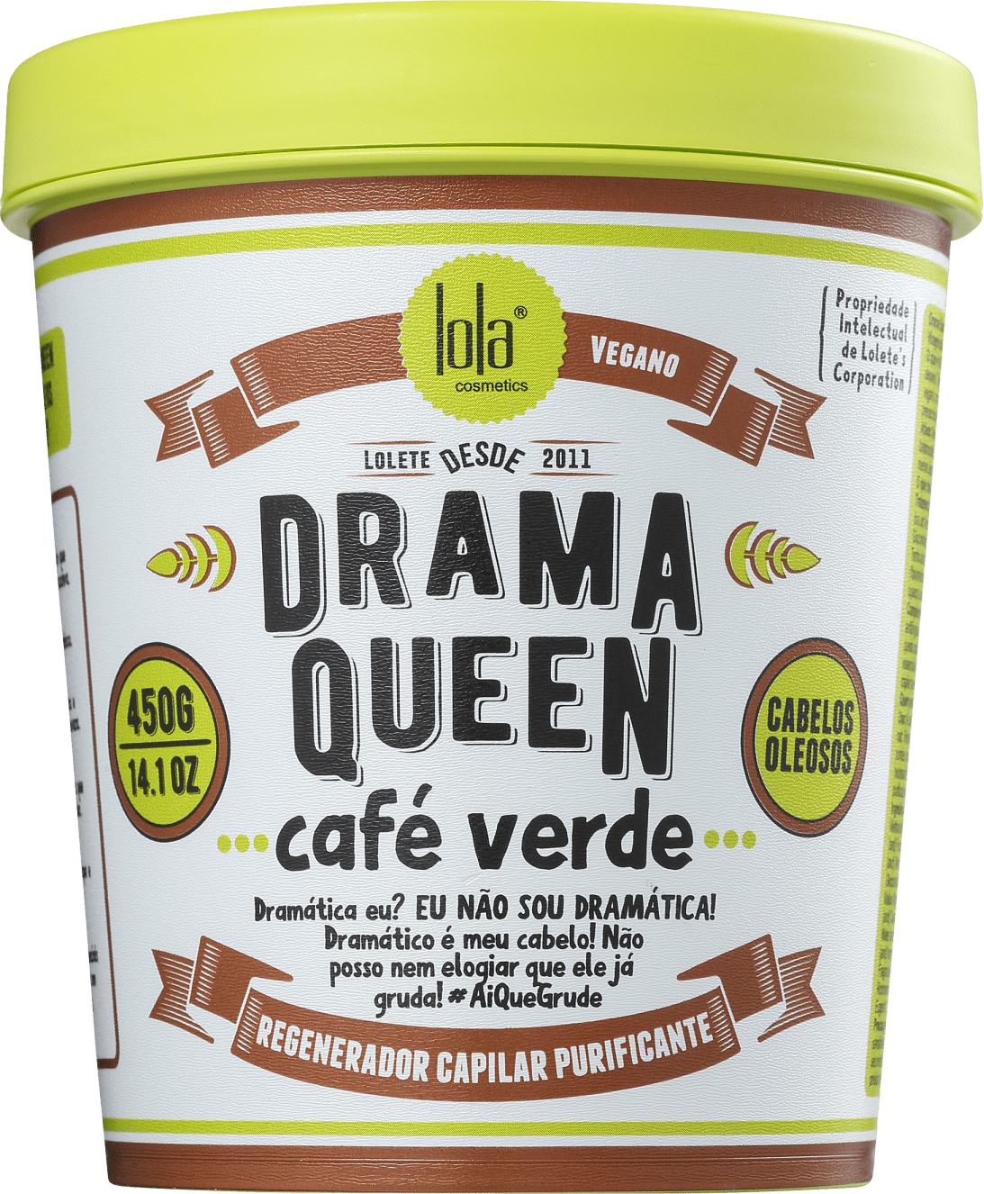 Lola Cosmetics Drama Café Verde - Máscara Capilar 450g