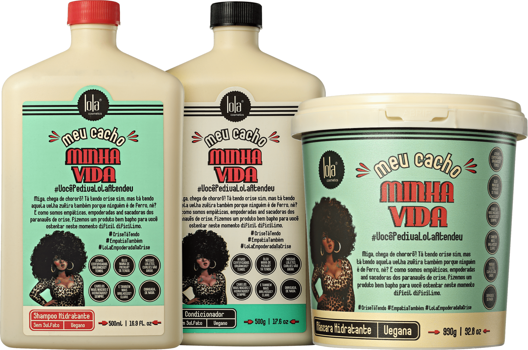 Kit Lola Cosmetics Meu Cacho Minha Vida Triplo (3 Produtos)
