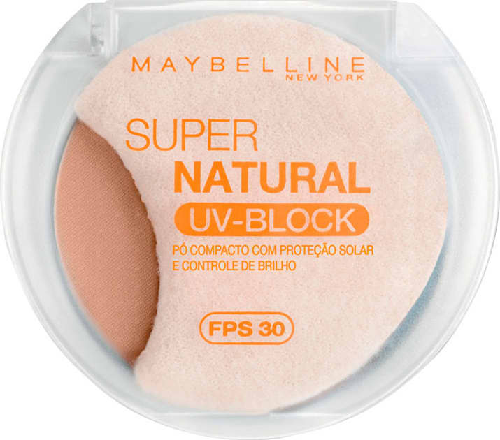 Maybelline Super Natural Uv Block 02 Natural Fps 30 - Pó Compacto 10,5g