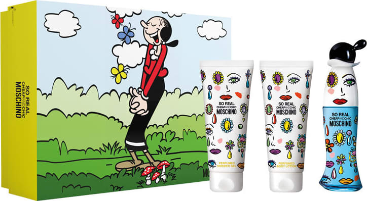 Conjunto So Real Cheap and Chic Moschino Feminino - Eau de Toilette 50ml + Gel de Banho 100ml + Loção Corporal 100ml