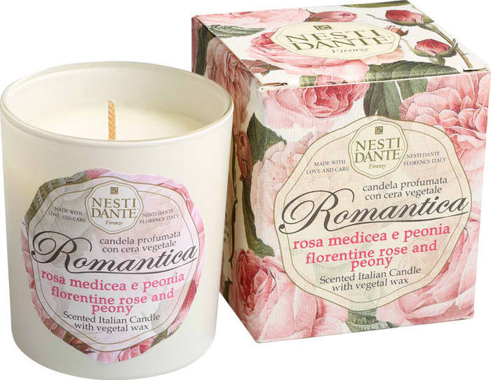 Nesti Dante Romantica Rosa Florentina e Peônia - Vela Perfumada 160g