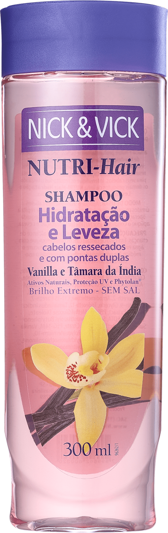 Nick & Vick NUTRI-Hair Hidratação e Leveza - Shampoo sem Sal 300ml