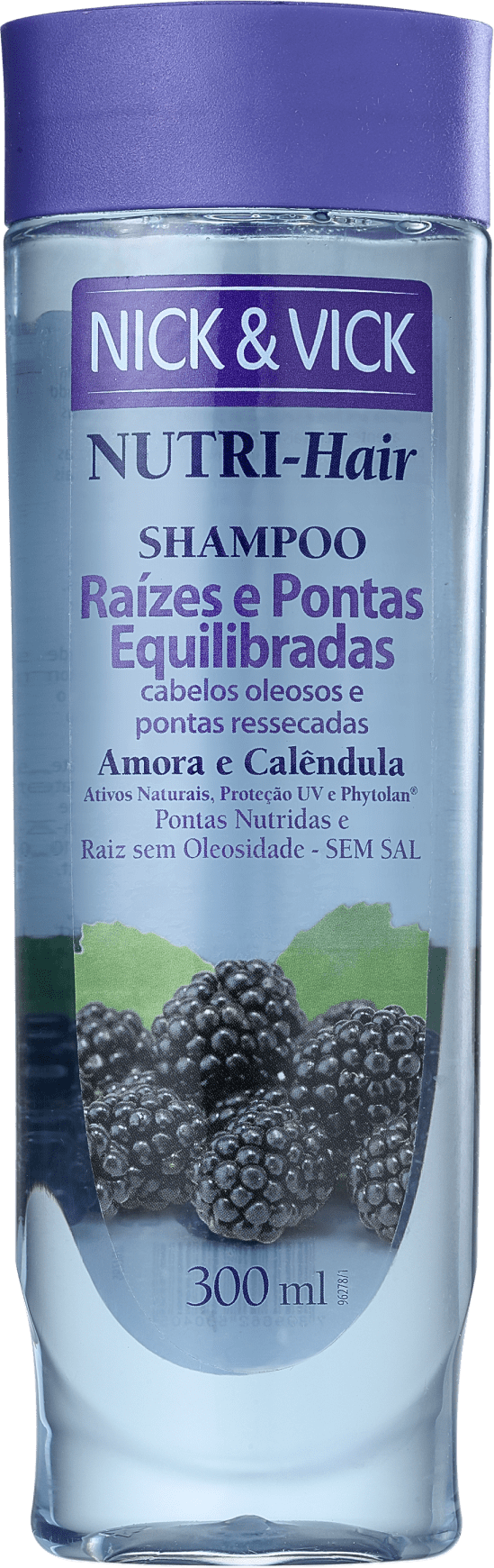 Nick & Vick NUTRI-Hair Raiz e Pontas Equilibradas - Shampoo sem Sal 300ml