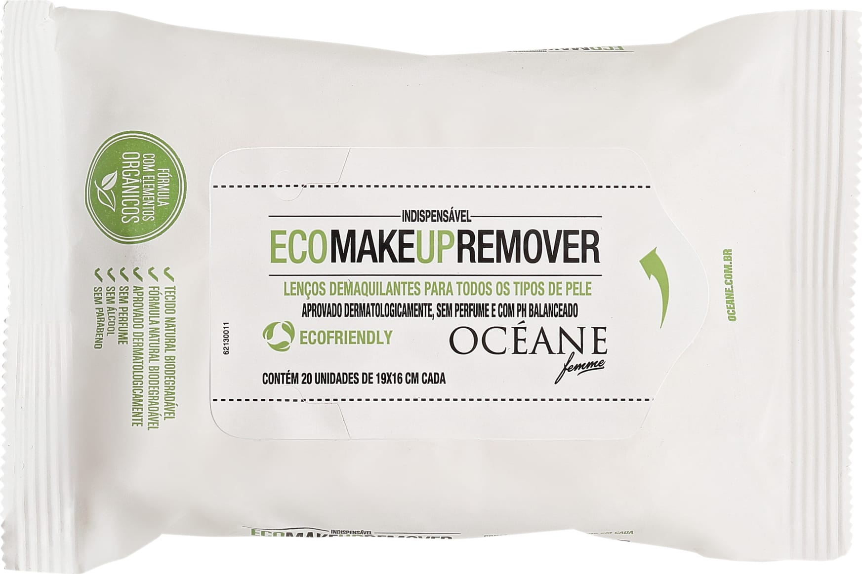 Océane Eco Make Up Remover - Lenço Demaquilante (20unidades)