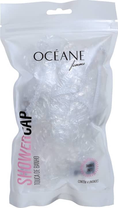 Océane Shower Cap Transparente - Touca de Banho (4 unidades)