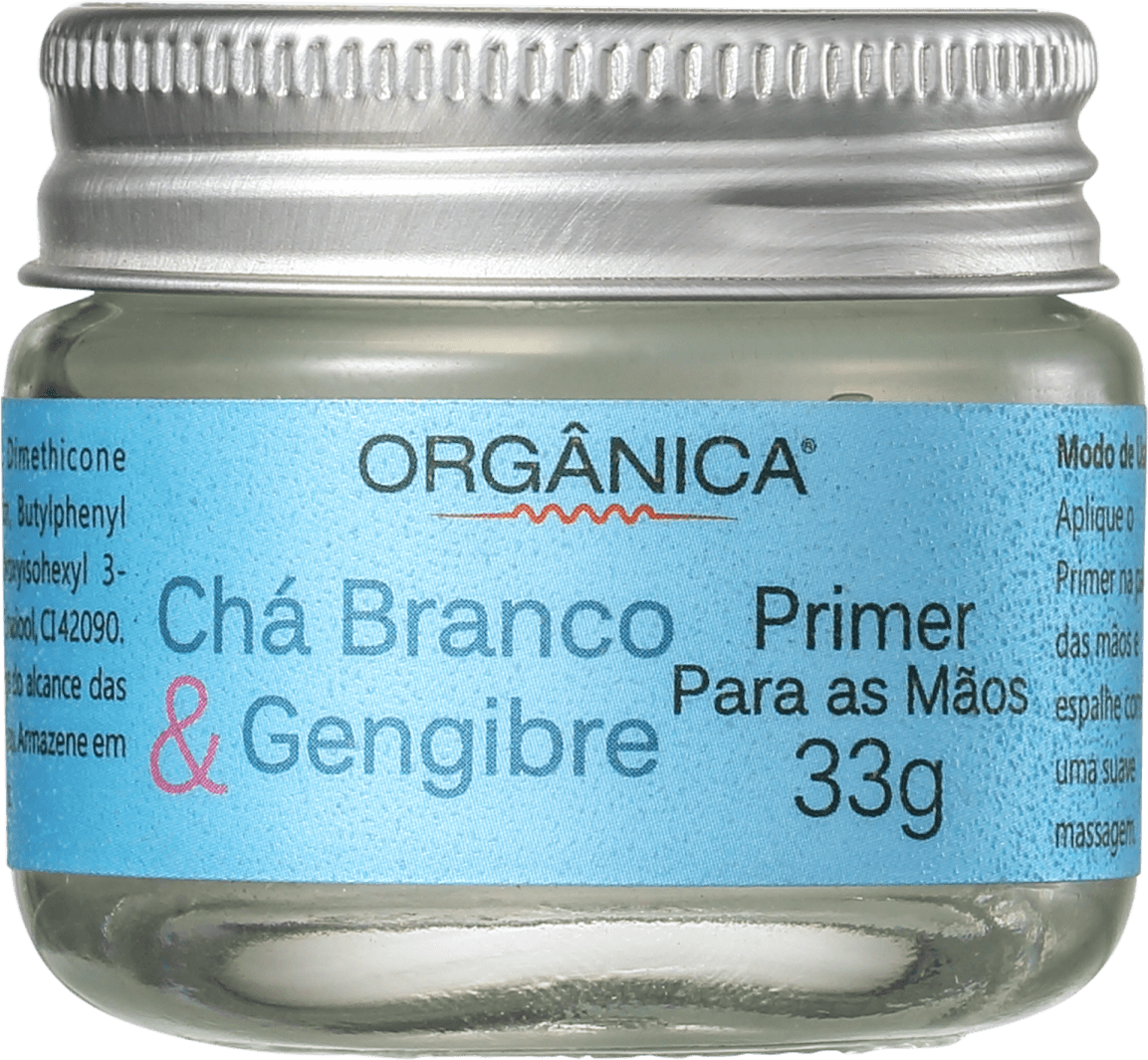 Orgânica Chá Branco &, Gengibre - Primer Para as Mãos 33g