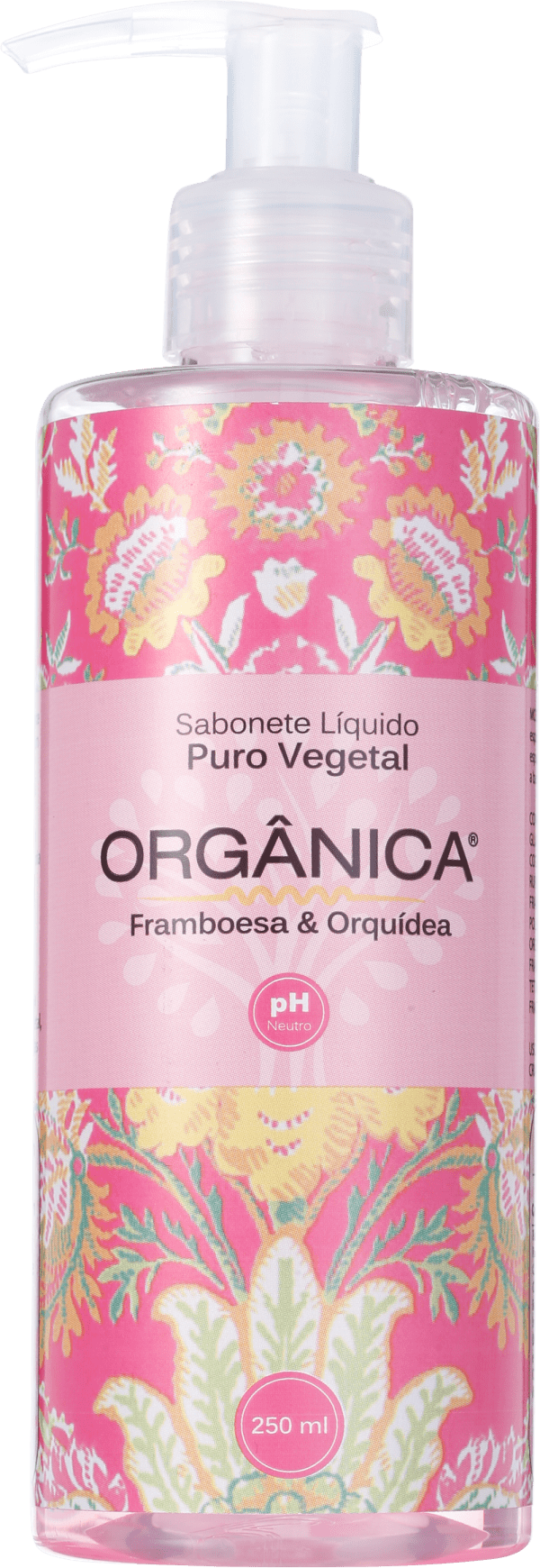 Orgânica Puro Vegetal Framboesa e Orquídea - Sabonete Líquido 250ml