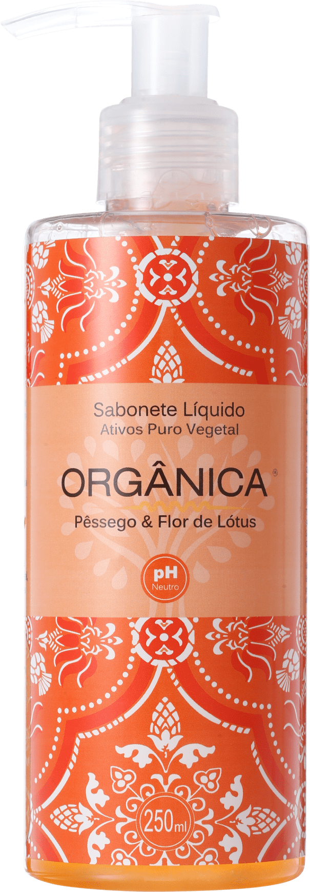 Orgânica Puro Vegetal Pêssego e Flor de Lótus - Sabonete Líquido 250ml