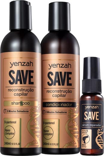 Kit Yenzah Save Trio Finalização (3 Produtos)