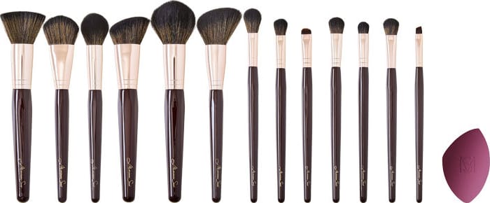 Kit de Pincéis Mariana Saad com Esponja Flat Blend (14 Produtos)