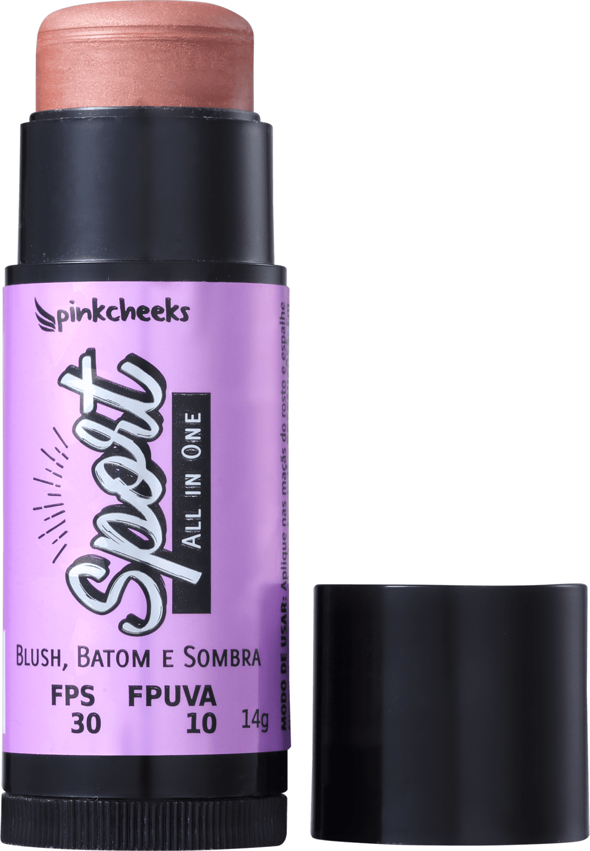 Pink Cheeks Sport Make Up All In One FPS30 Terracota - Bastão Multifuncional Luminoso 14g