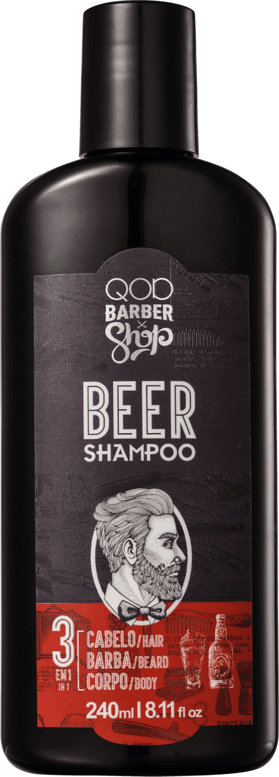 QOD Barber Shop Doga10 - Shampoo 3 em 1 240ml