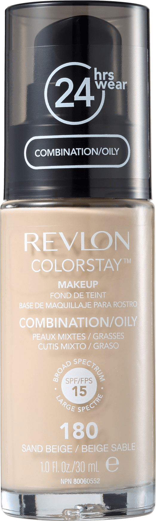 Revlon ColorStay 24 Horas Pele Mista à Oleosa FPS15 180 Sand Beige - Base Líquida 30ml