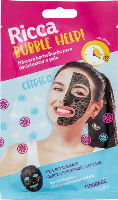Ricca Bubble Help! - Máscara de Limpeza Facial (1 unidade)