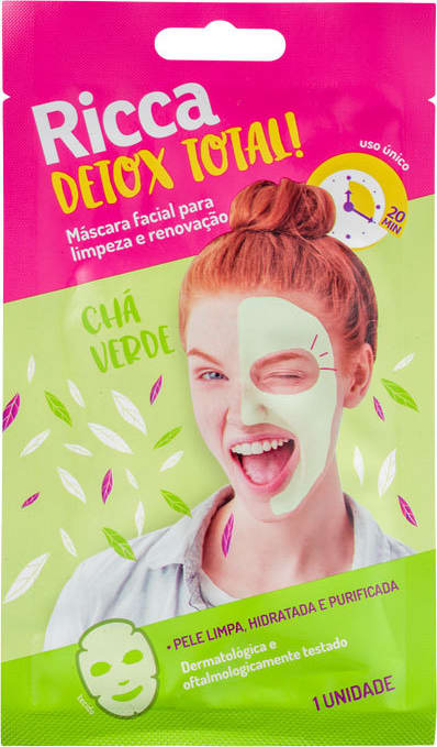 Ricca Detox Total - Máscara de Limpeza Facial (1 unidade)