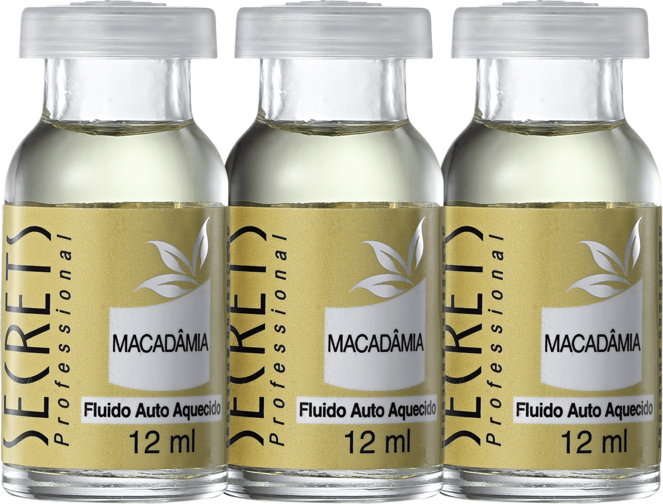 Secrets Professional Fluido Auto Aquecido Macadâmia - Tratamento Nutritivo 3x12ml
