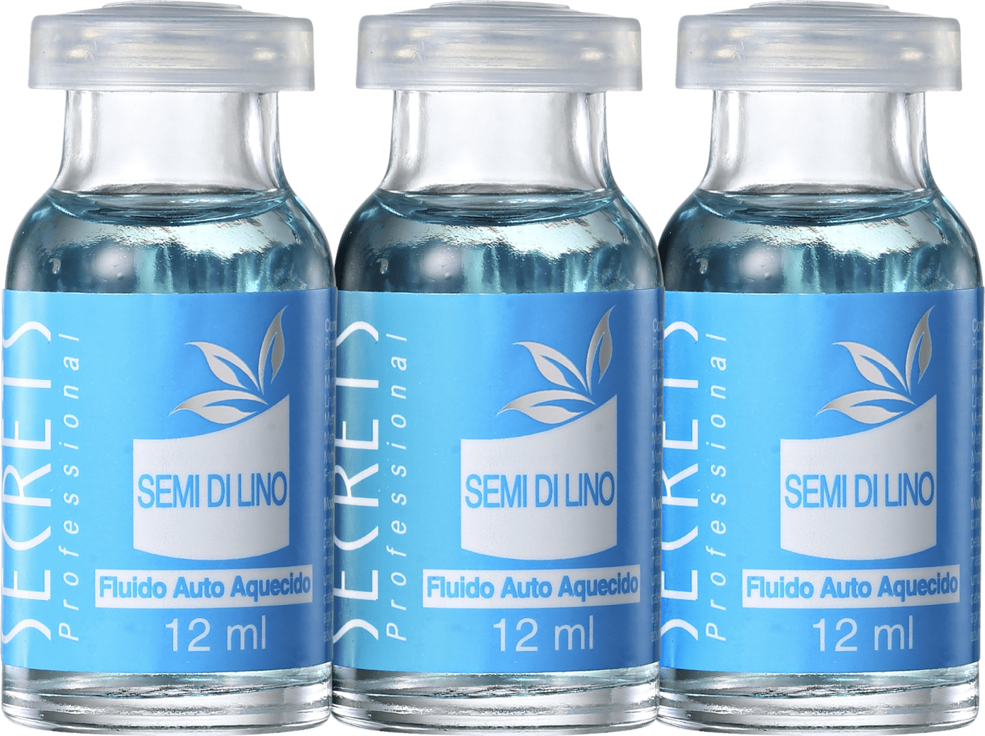 Secrets Professional Semi di Lino Fluido Auto Aquecido - Tratamento Capilar 3x12ml