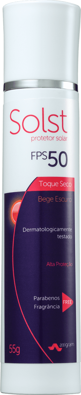 Solst Toque Seco Bege Escuro FPS 50 PPD 19.1 - Protetor Solar Facial 55g