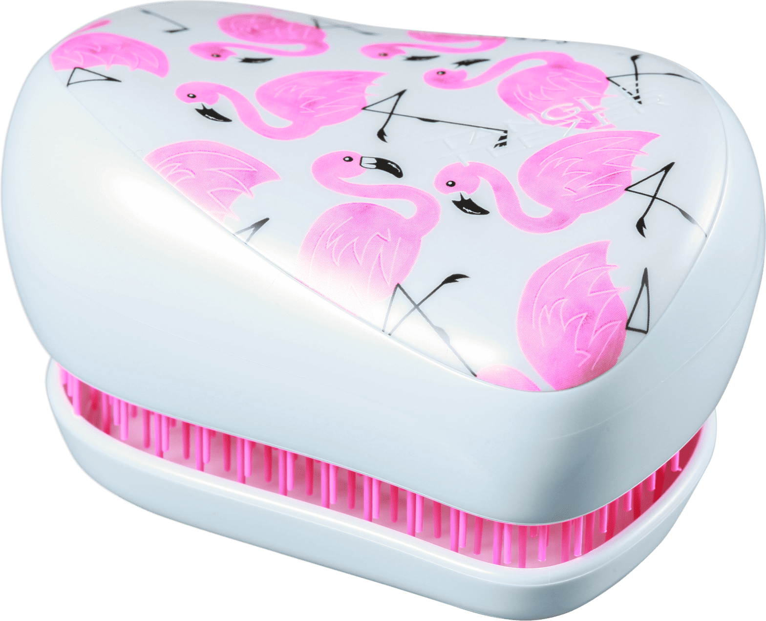 Tangle Teezer Compact Styler Flamingo Branca - Escova de Cabelo