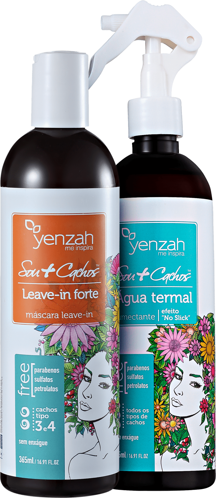 Kit Yenzah Sou+Cachos Forte Leave-in (2 Produtos)