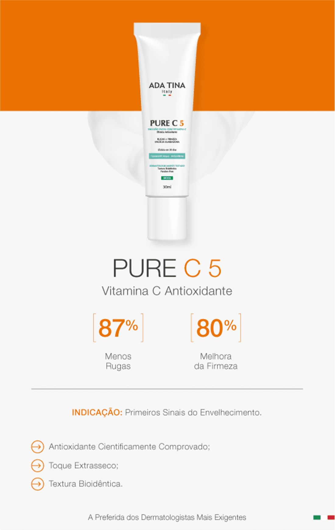 Ada Tina Pure C 5 - Emulsão Anti-Idade 30ml