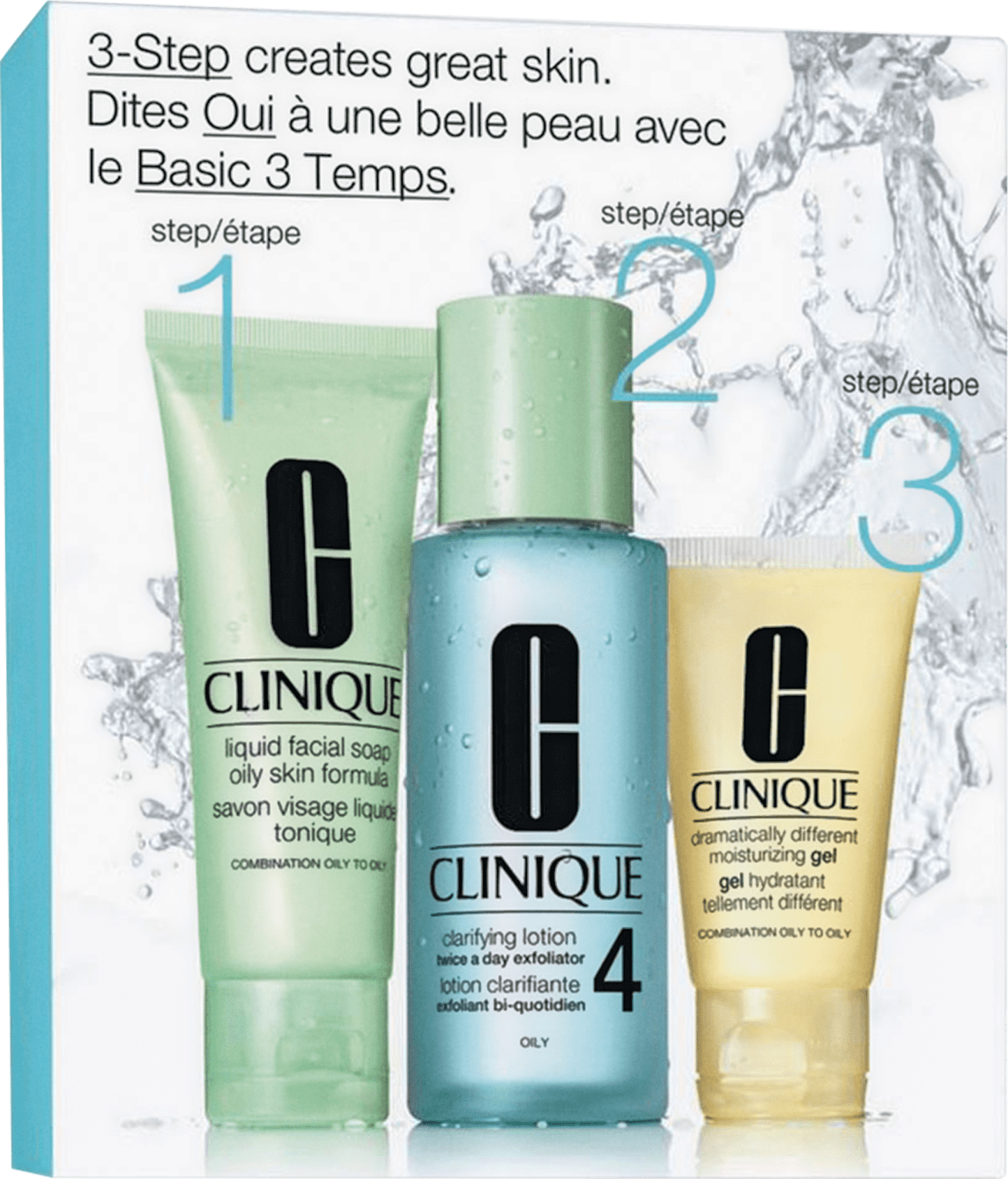 Kit Clinique Sistema 3 Passos Introdução Pele 4 (3 produtos)