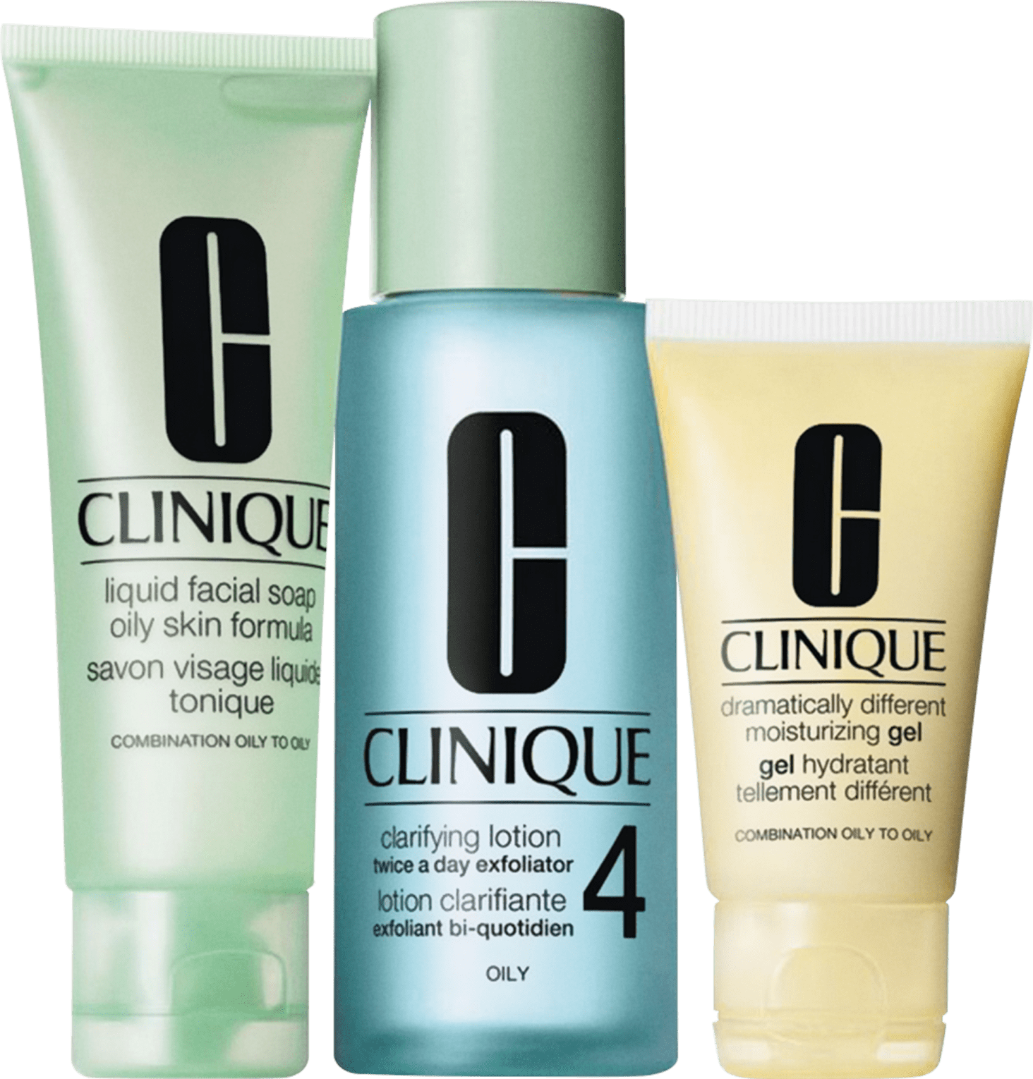 Kit Clinique Sistema 3 Passos Introdução Pele 4 (3 produtos)