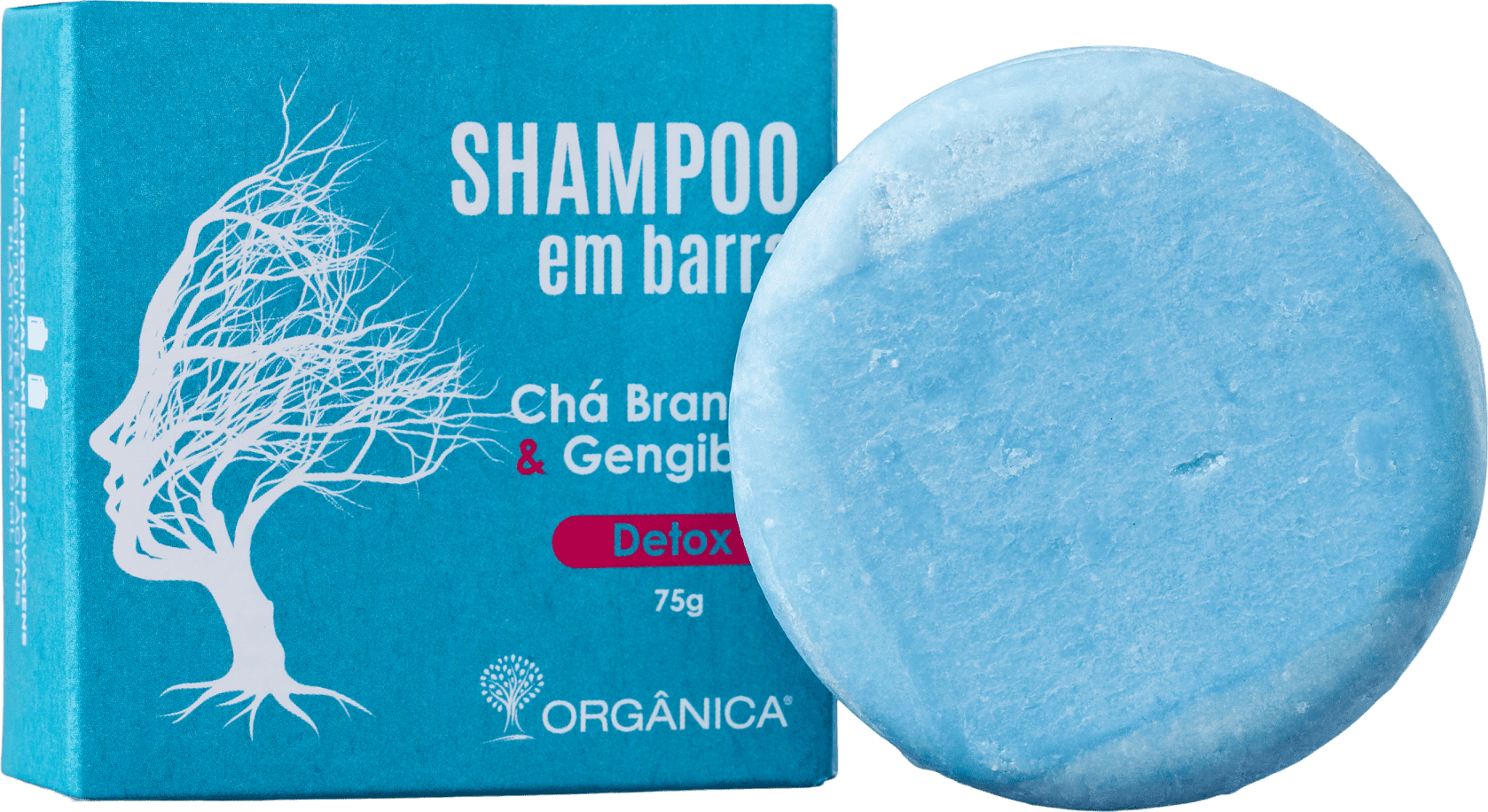 Shampoo em Barra Orgânica Chá Branco e Gengibre Beleza na 