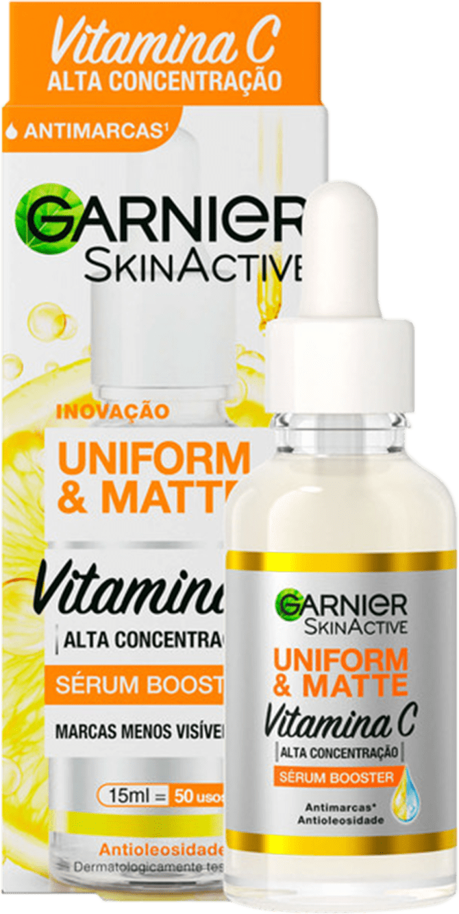 S Rum Facial Garnier Uniform Matte Vitamina C Beleza Na Web