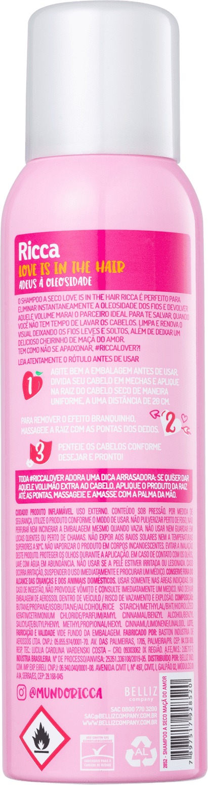 Shampoo a Seco Ricca Cuca Fresca | Beleza Na Web PRO