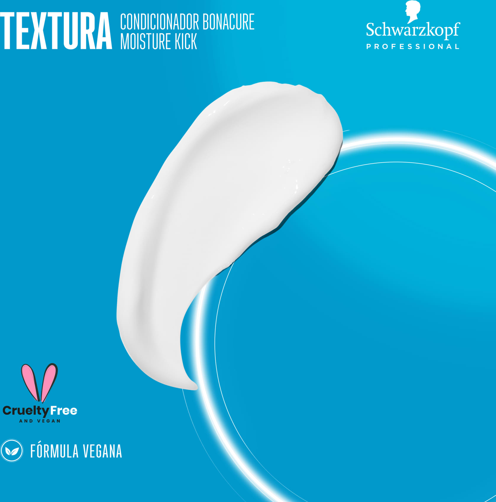 Amostra da textura cremosa do produto.