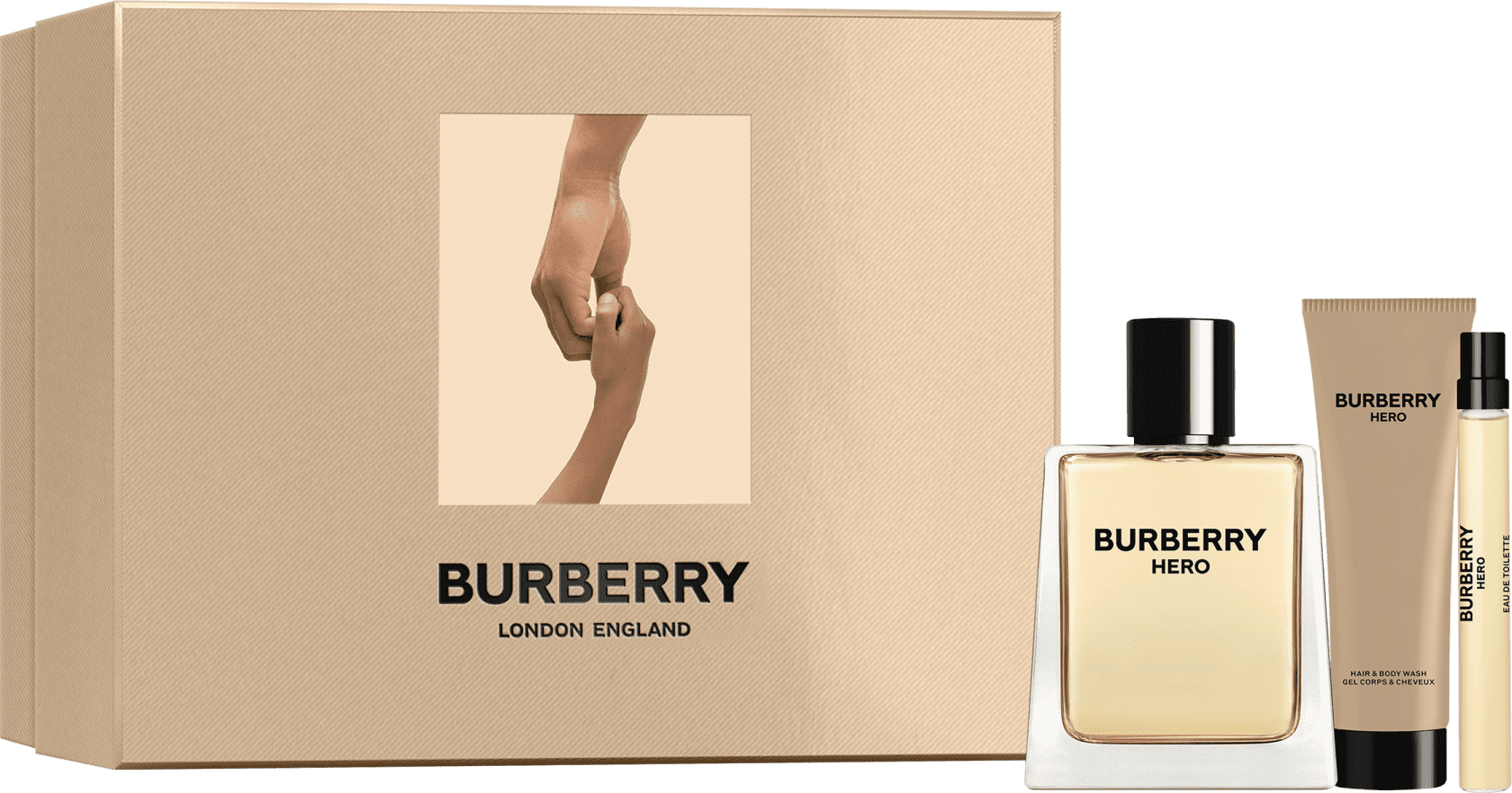 Conjunto Hero Burberry Masculino Eau de Toilette 75ml Shower Gel 75ml  Eau de Toilette 10ml