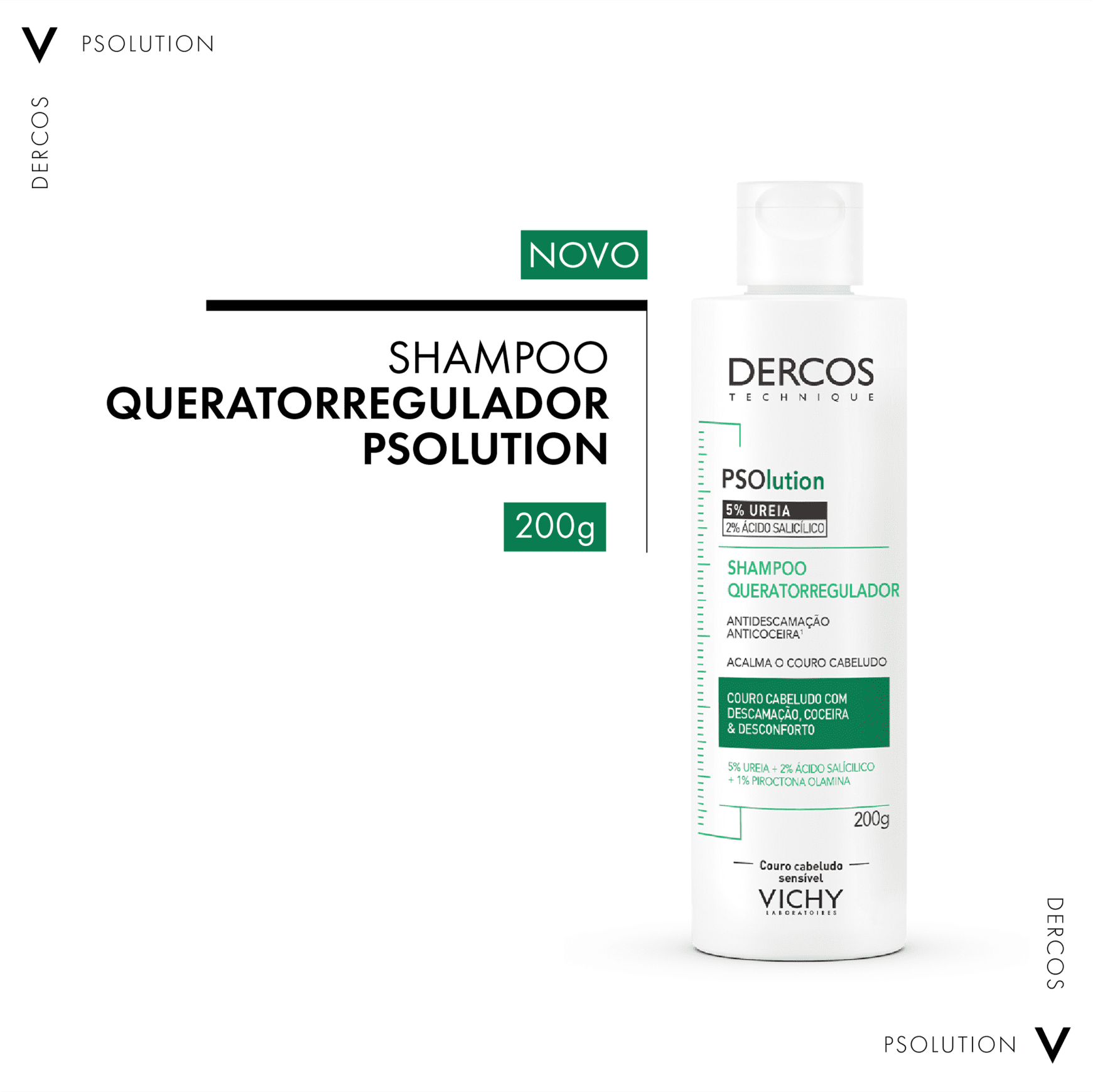 Vichy Dercos Technique PSOlution Champú Tratante Queratoreductor 200ml