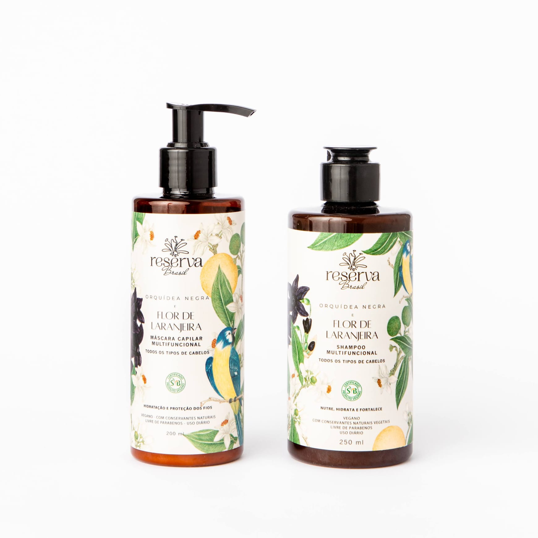 Shampoo Multifuncional Vegano Orquídea Negra e Flor de Laranjeira 250ml