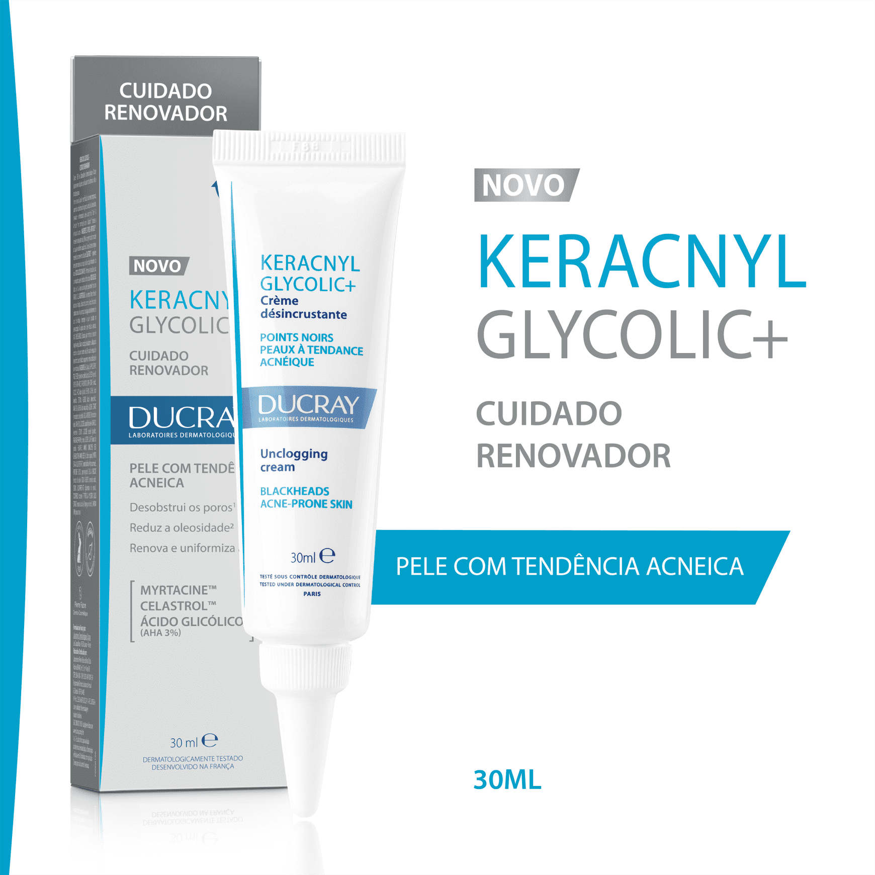 KERACNYL GLYCOLIC+ Crème désincrustante 30ml main image 1