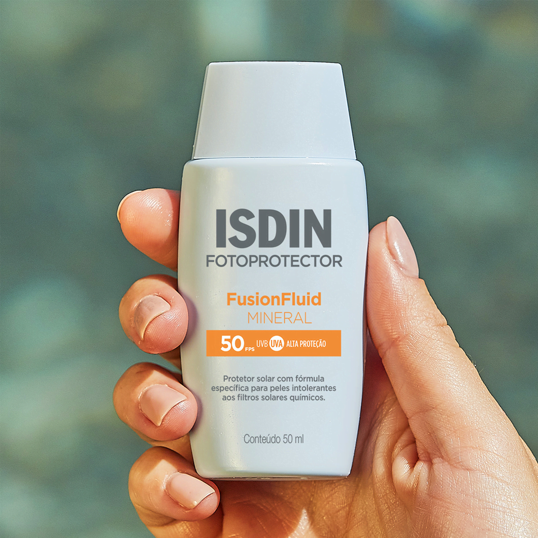 Protetor Solar Facial ISDIN Fotoprotector Fusion Fluid Mineral FPS 50 ...