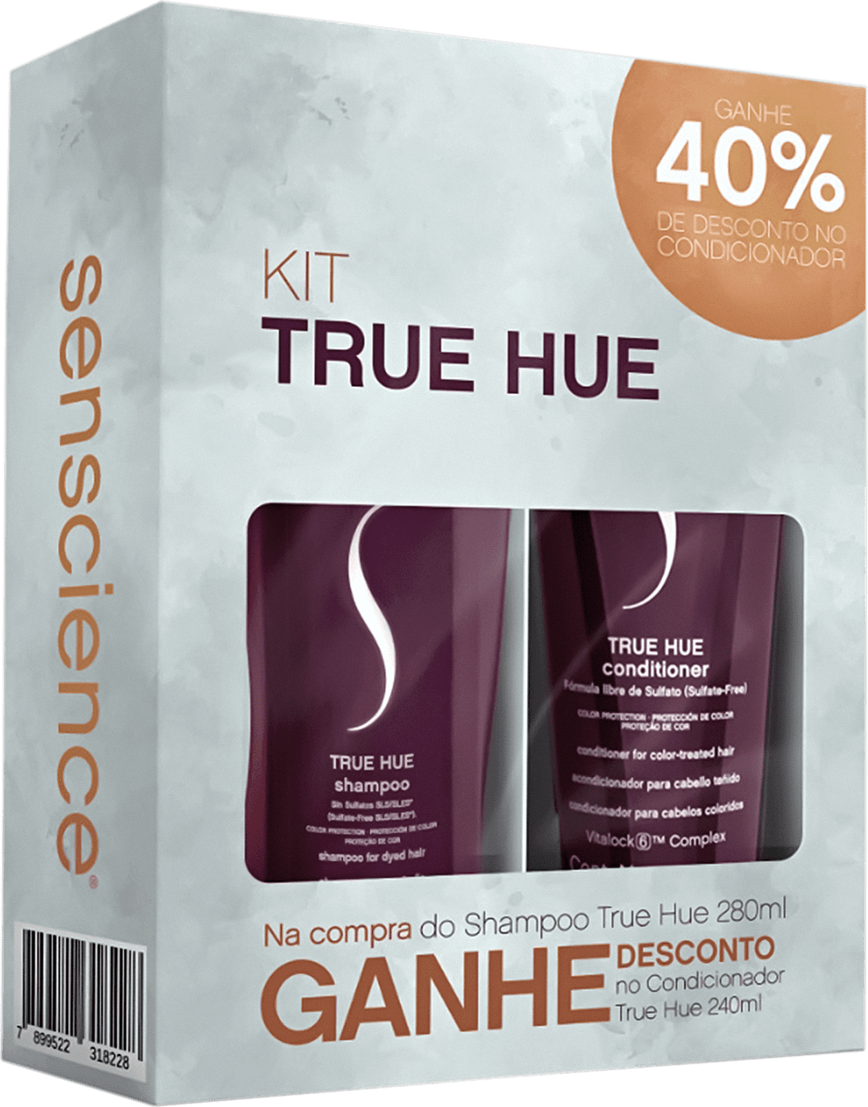 Kit Senscience True Hue Home Care Shampoo 280ml + Condicionador 240ml