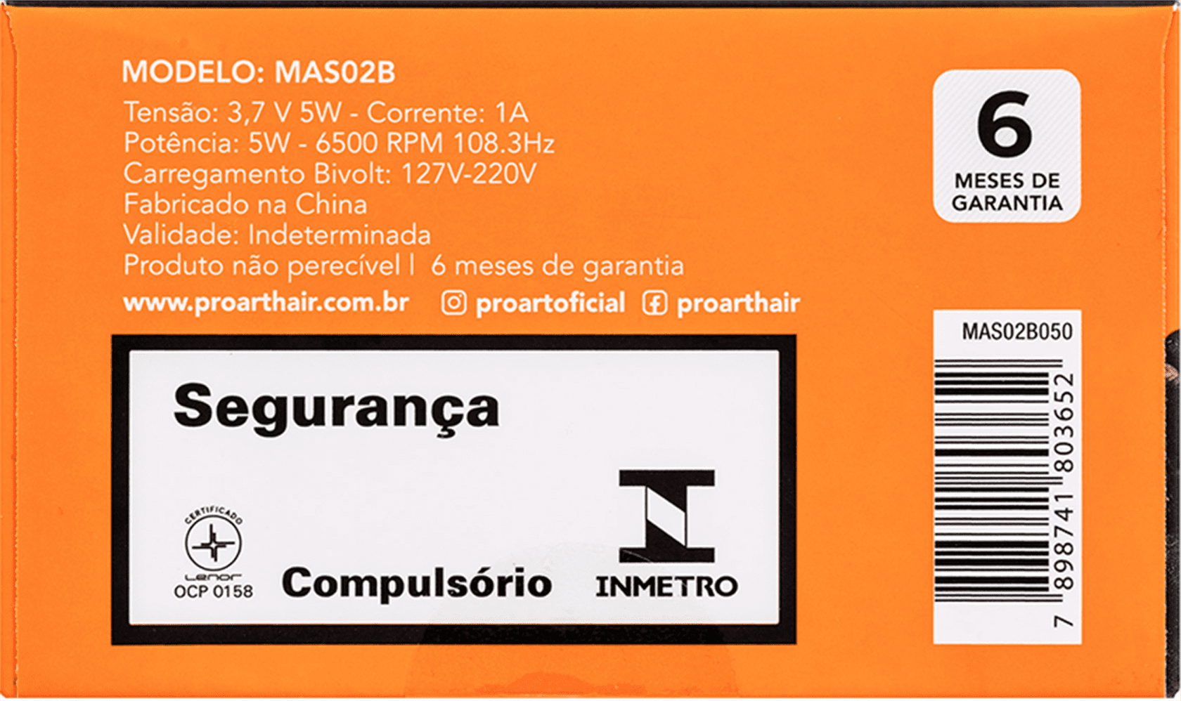 Máquina de Acabamento Pro Barber de ProArt.